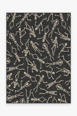 Bone Dance Black Rug