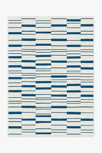 Broken Stripe Indigo Rug