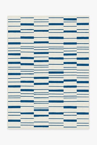 Broken Stripe Indigo Rug