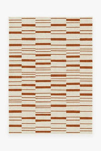 Broken Stripe Rust Orange Rug