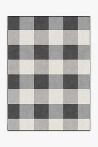 Buffalo Plaid Black & White Rug