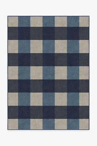 Buffalo Plaid Blue & Ivory Rug