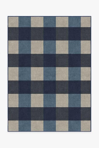 Buffalo Plaid Blue & Ivory Rug