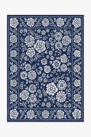 Outdoor Carmela Suzani Royal Blue Rug
