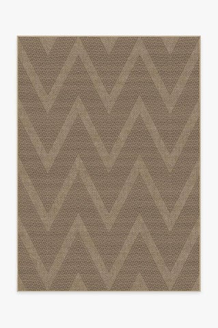 Chevron Braid Sand Re-Jute Rug