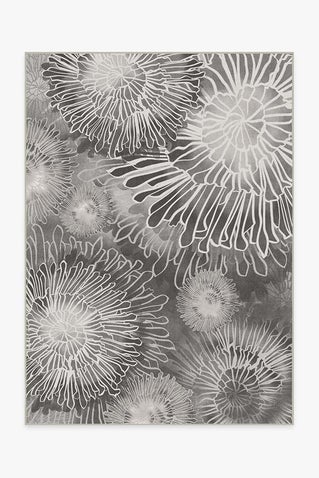 Chrysanthemum Ash Grey Rug
