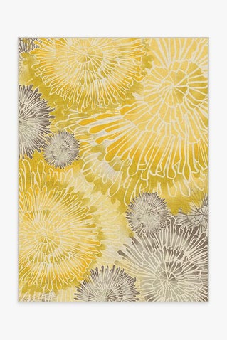 Chrysanthemum Yellow Rug