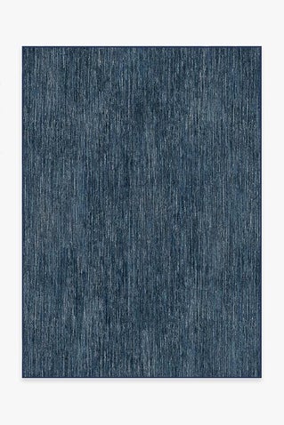 Outdoor Chunky Solid Blue Rug