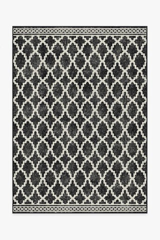 Outdoor Cleo Trellis Black Rug