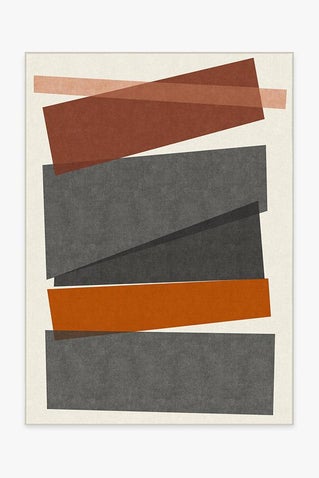 Color Field in Orange Rug