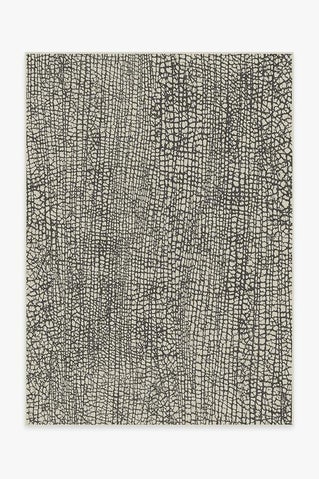 Crackle Black & White Rug