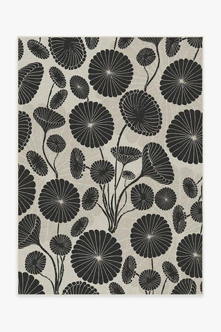 Cynthia Rowley Pompom Black & White Rug