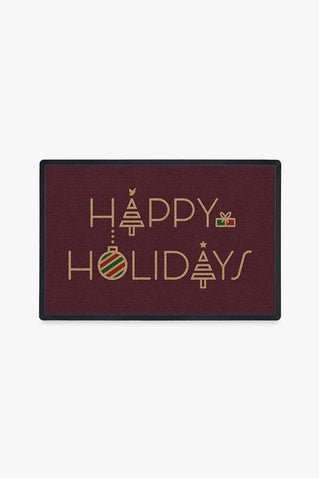 Deco Greeting Burgundy Doormat