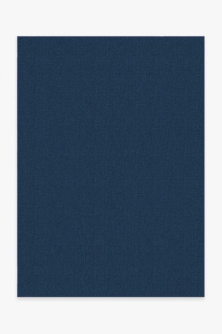 Outdoor Denim Solid Indigo Blue Rug