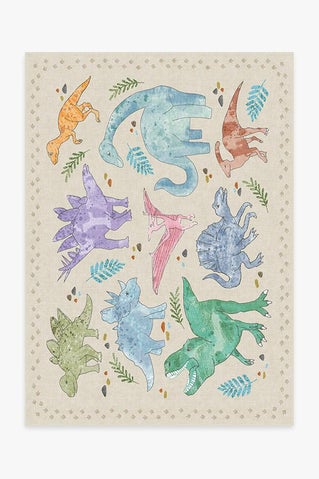 Dinosaur Parade Multicolor Rug