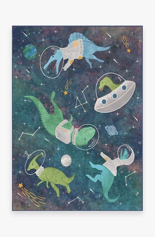 Dinosaurs in Space Rug