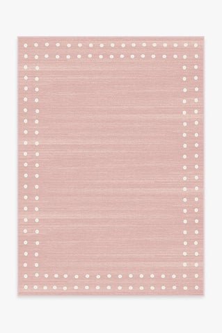 Dot Border Pink Rug