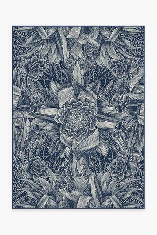 Echeveria Navy Rug