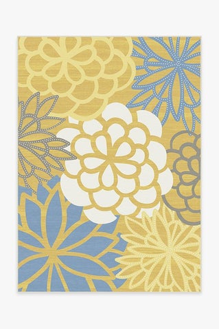 Emma Floral Yellow Rug
