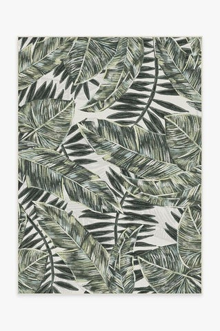Outdoor Filifera Palm Green Rug