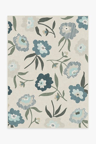 Fleur Margaritte Jade Rug