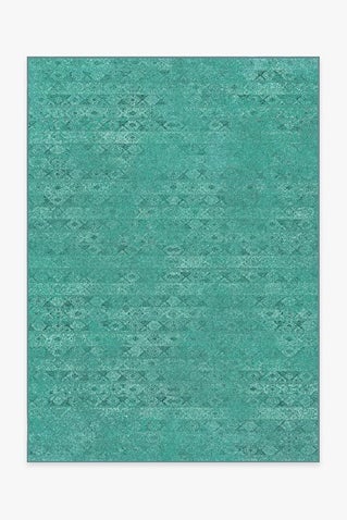 Gabbeh Teal Blue Rug