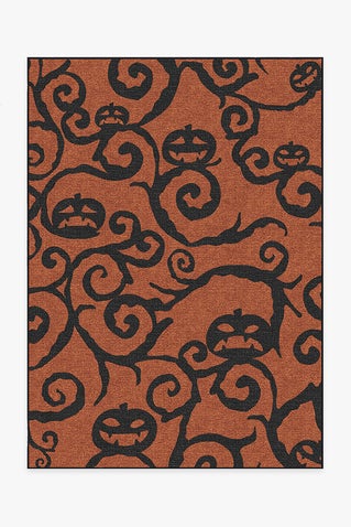 Halloween Night Rust Orange Rug