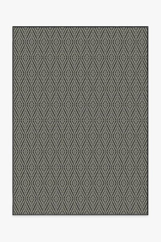 Outdoor Halo Diamond Black Rug