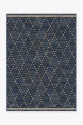 Harlequin Trellis Natural Navy Re-Jute Rug