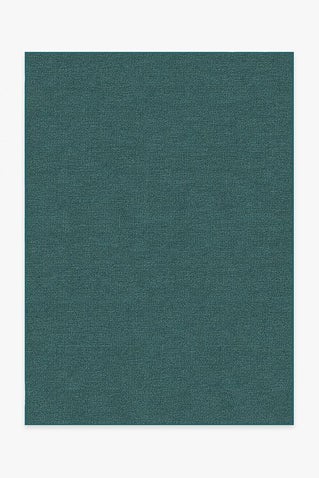 Heathered Solid Teal Blue Rug