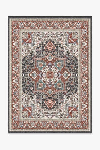 Hendesi Heriz Garnet Rug