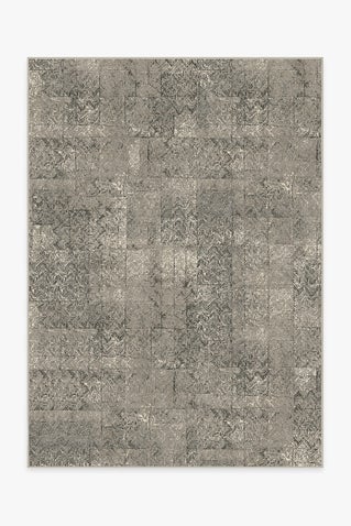 Herringbone Batik Ash Grey Rug