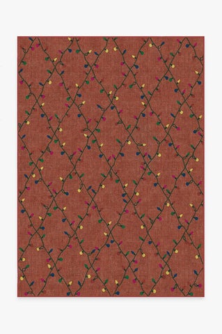Holiday Lights Red Rug