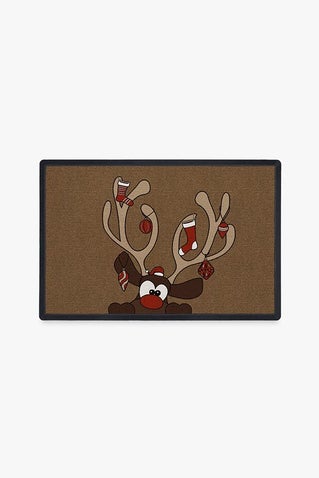 Holiday Reindeer Doormat