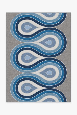 Jonathan Adler Milano Blue Steel Rug