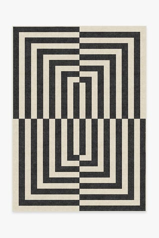 Jonathan Adler Op Art Charcoal Rug
