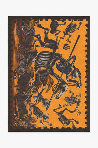Jose Posada Calavera Don Quijote Rug