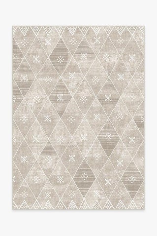 Kavi Diamond Silver Rug