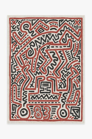 Keith Haring Funny Gallery Ivory & Red