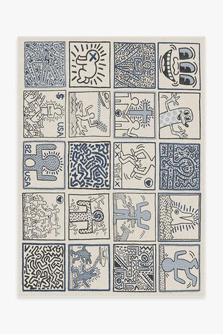 Keith Haring One Man Show Slate Blue