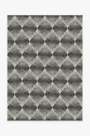 Outdoor Kumo Diamond Black Rug