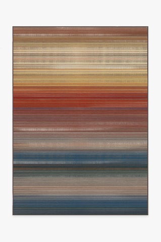 Linear Striped Multicolor Rug