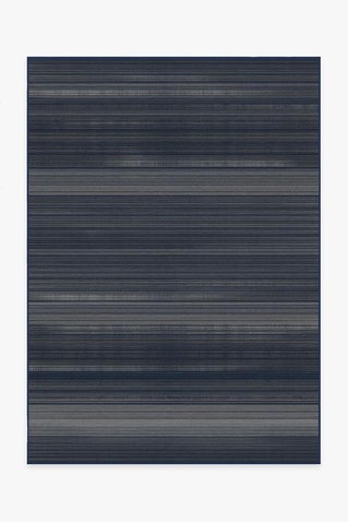 Linear Striped Navy Rug