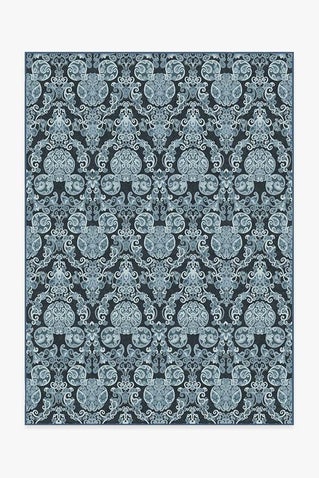 Mickey Damask Navy Rug