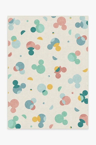 Mickey Polka Dots Multicolor Rug