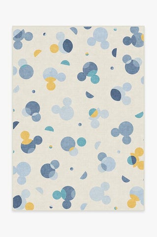 Mickey Polka Dots Slate Blue Rug