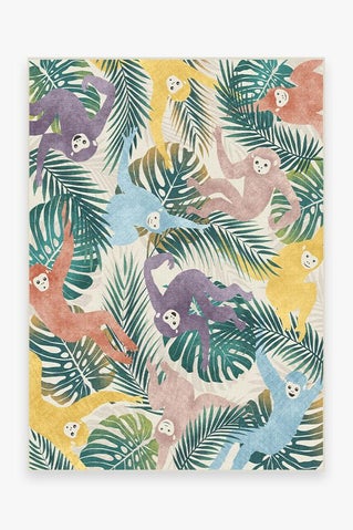 Monkey Mania Multicolor Rug