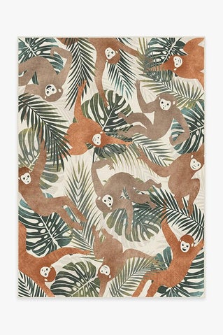 Monkey Mania Natural Rug