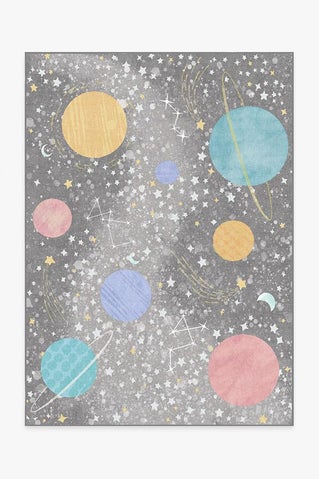Outer Space Soft Grey Rug
