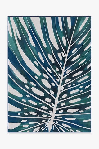 Outdoor Panama Teal Blue Rug